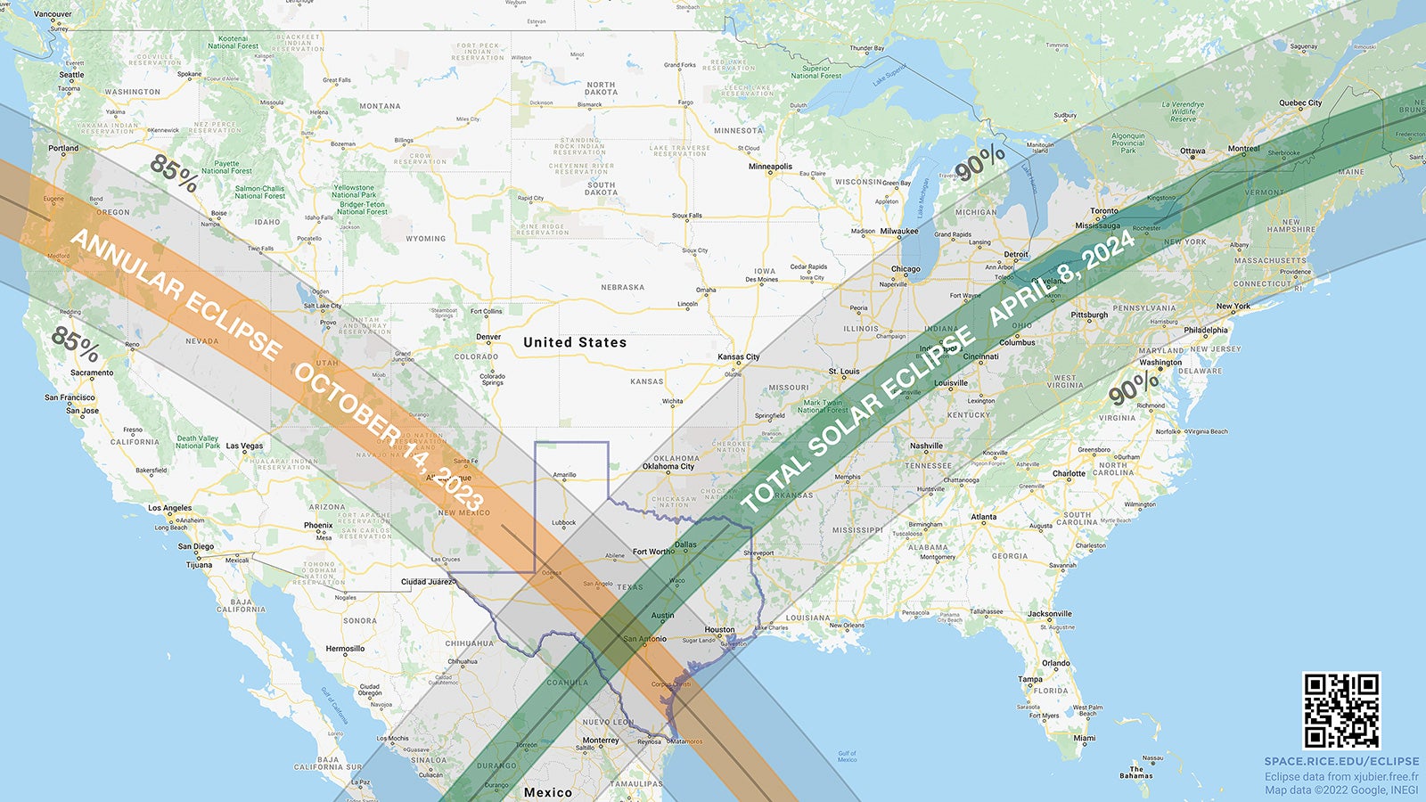 Texas Eclipse Map