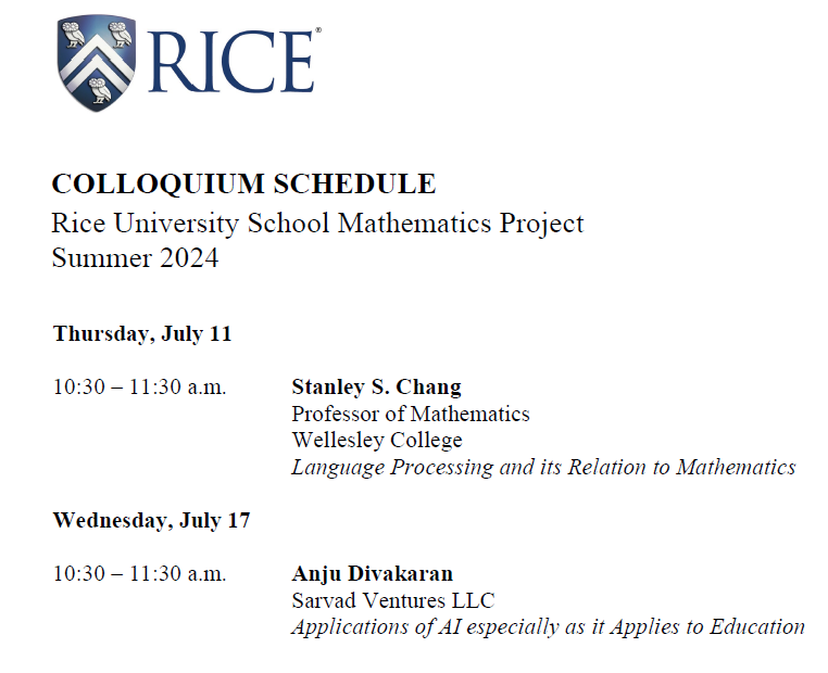 2024 Colloquium Schedule