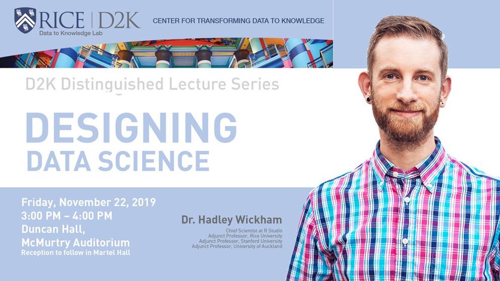 Save the Date - A Distinguished Lecture by Dr. Hadley Wickham
