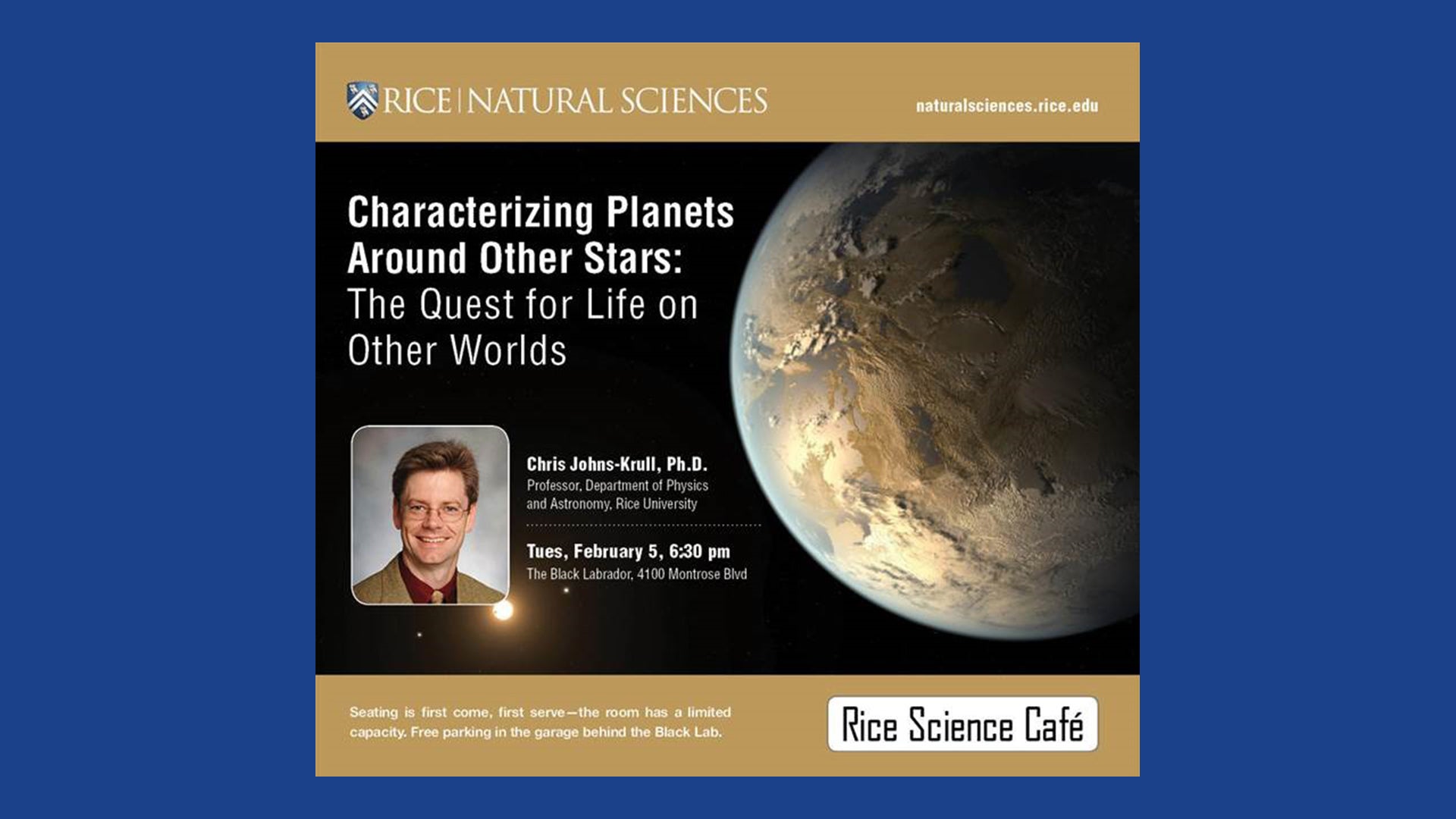 Rice Science Café: When Stars and Planets Are Born